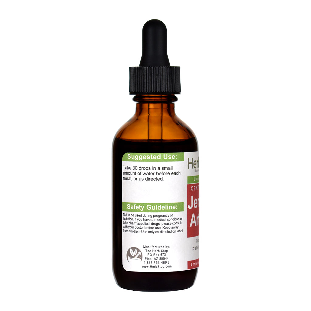 Organic Jerusalem Artichoke Liquid Extract 2 oz Bottle - Left