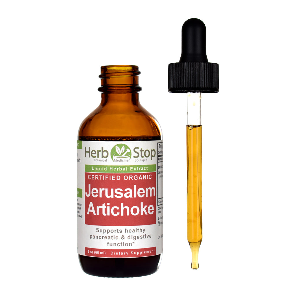 Organic Jerusalem Artichoke Liquid Extract 2 oz Bottle - Open