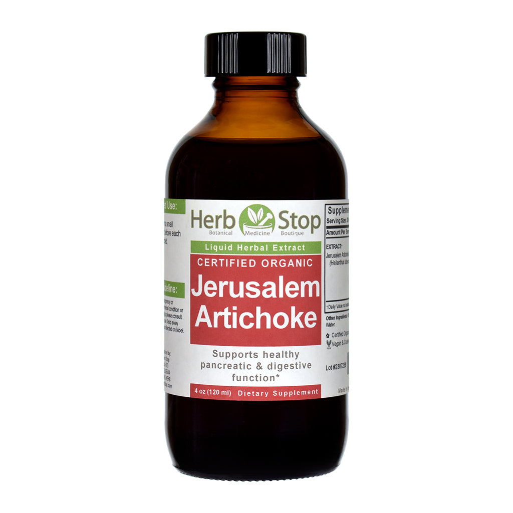 Organic Jerusalem Artichoke Liquid Extract 4 oz Bottle