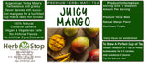 Juicy Mango Loose Leaf Yerba Mate Tea Label