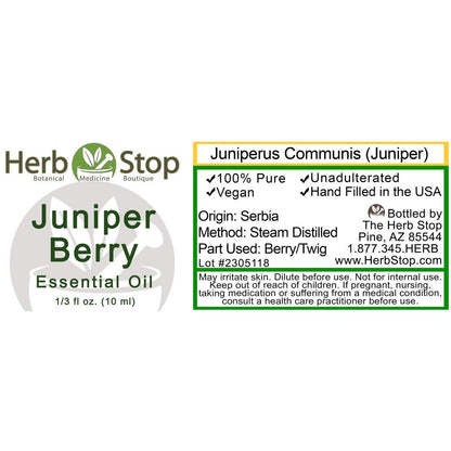 Juniper Berry Essential Oil Label