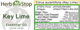 Key Lime Essential Oil Label