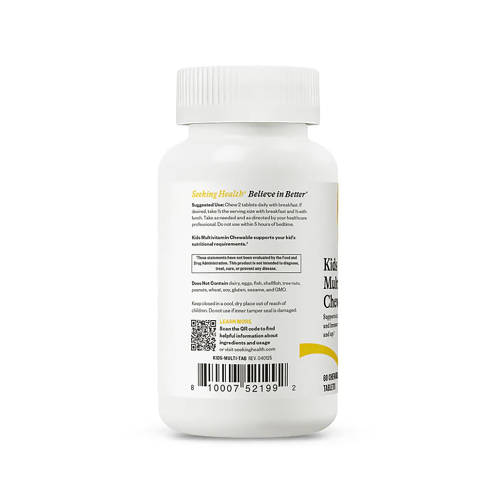 Bottle of Kids' Multi Chewable supplement on a white background
