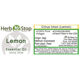 Lemon Essential Oil Label