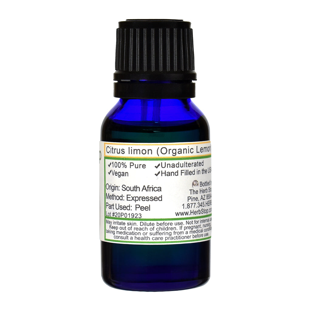 Organic Lemon Essential Oil - Back
