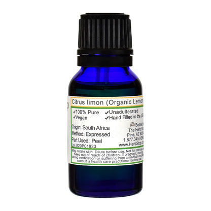 Organic Lemon Essential Oil - Back