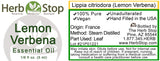 Lemon Verbena Essential Oil Label