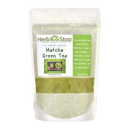 Herb Stop Certified Organic Japanese Matcha Green Tea Powder — large bag