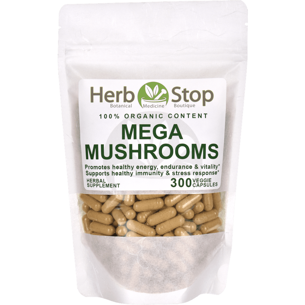 Organic Mega Mushrooms Capsules Bulk Bag