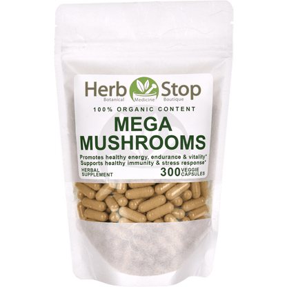 Organic Mega Mushrooms Capsules Bulk Bag
