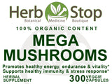Mega Mushrooms Capsules Label - Front