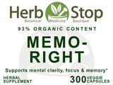 Memo-Right Capsules Label - Front