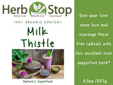 Organic Milk Thistle Seed Powder Label - Front