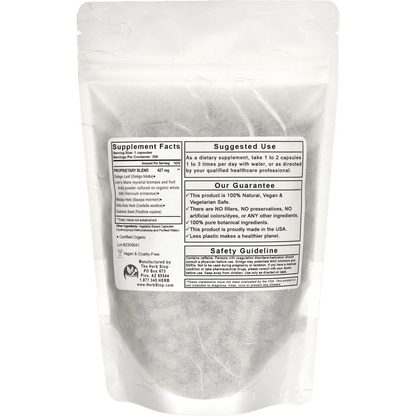 Organic Mind Sharp Capsules Bulk Bag Back