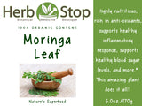Organic Moringa Leaf Label - Front