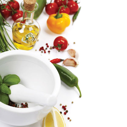 Mortar & Pestle - White Porcelain Round