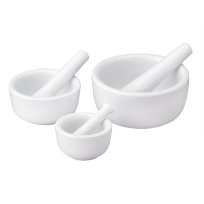 Mortar & Pestle - White Porcelain Round
