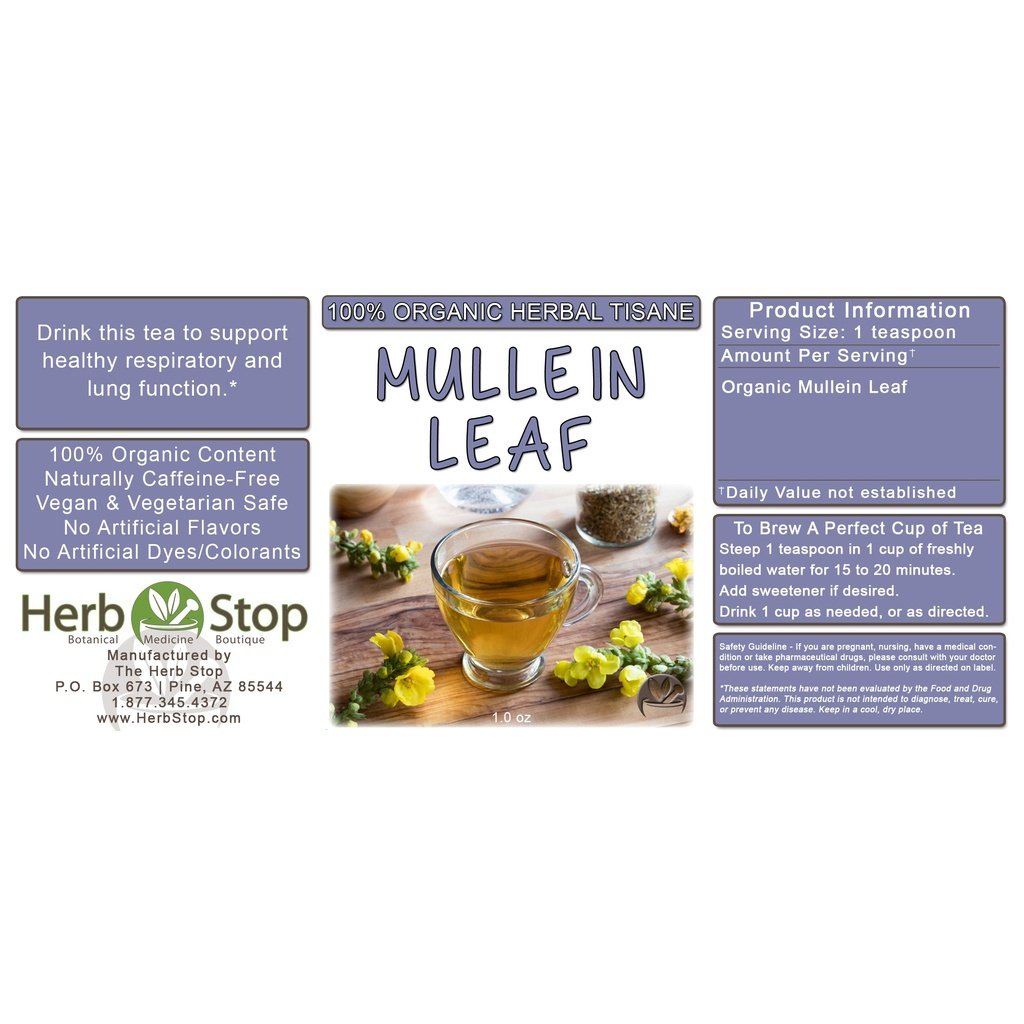 Mullein Loose Leaf Herbal Tea Label