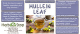 Mullein Loose Leaf Herbal Tea Label