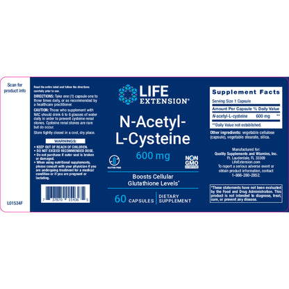 N-Acetyl-L-Cysteine (NAC) - Life Extension