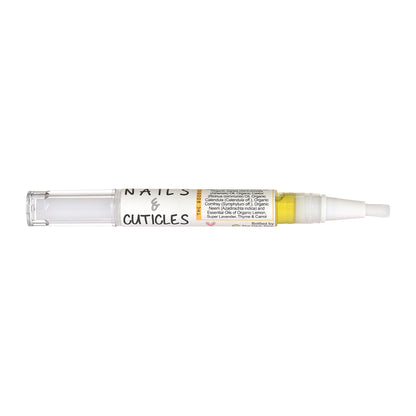 Small tube labeled 'Nails & Cuticles' on a white background
