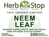 Neem Leaf Capsules Label - Front