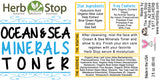 Ocean & Sea Minerals Toner Label