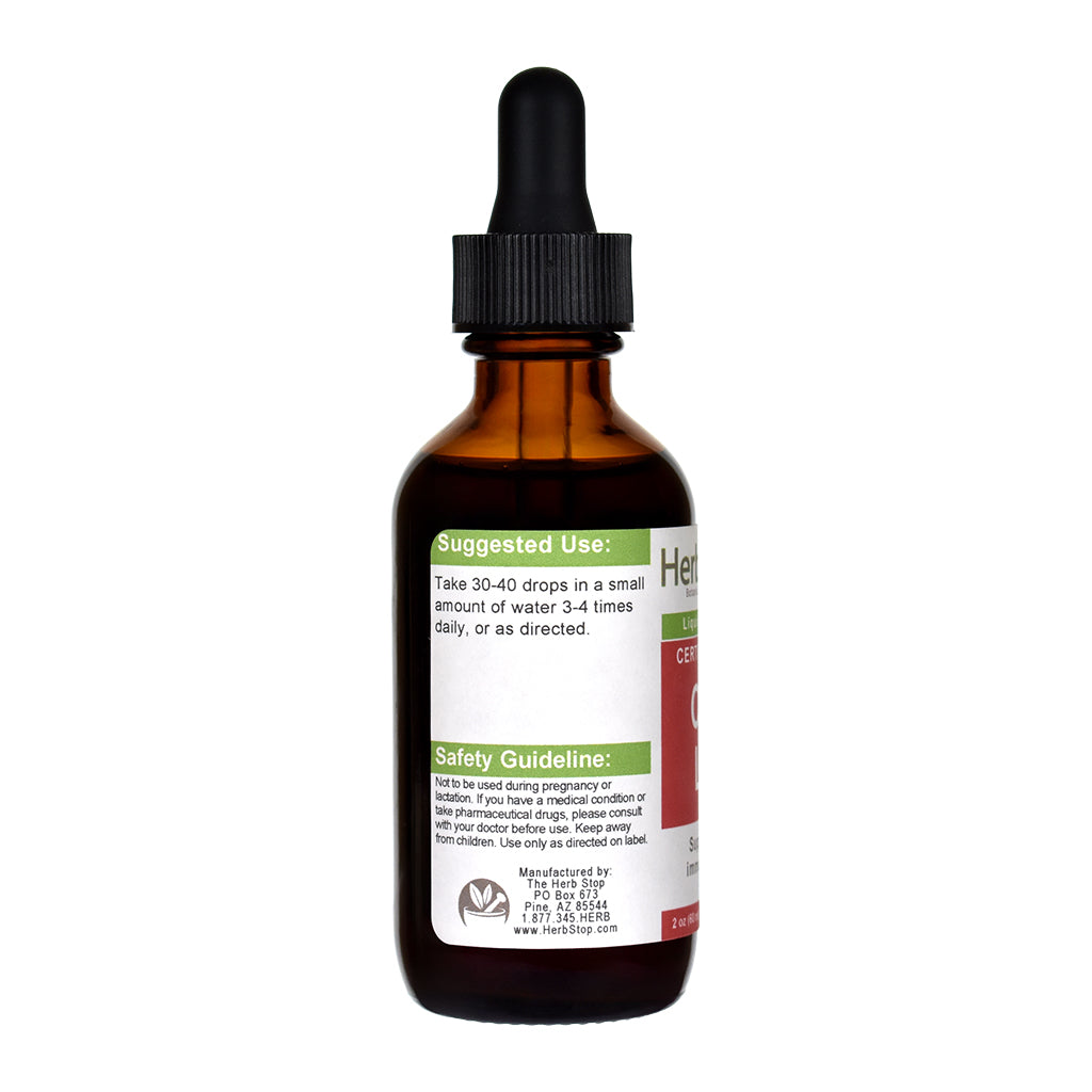 Organic Olive Leaf Liquid Extract 2 oz Bottle - Left