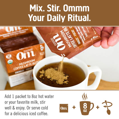 Mushroom Coffee Latte - Om Mushrooms
