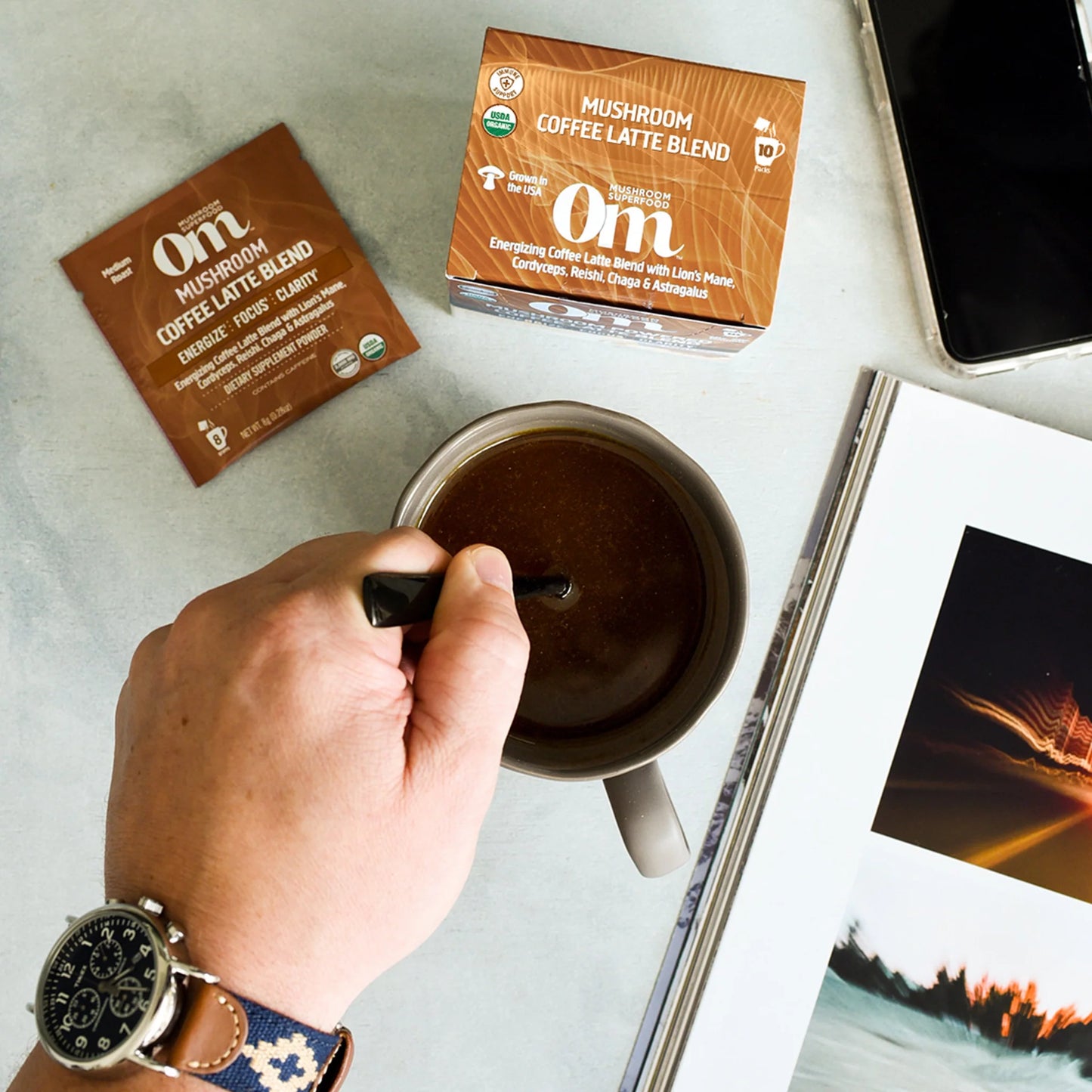 Mushroom Coffee Latte - Om Mushrooms