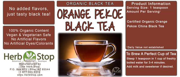 Orange Pekoe Loose Leaf Black Tea Label