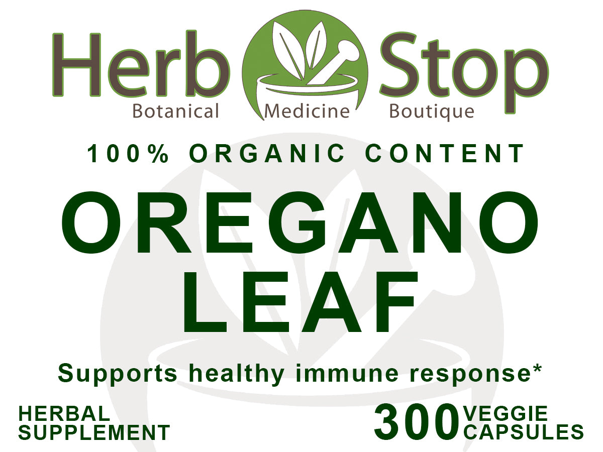 Oregano Leaf Capsules Label - Front
