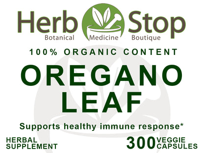 Oregano Leaf Capsules Label - Front