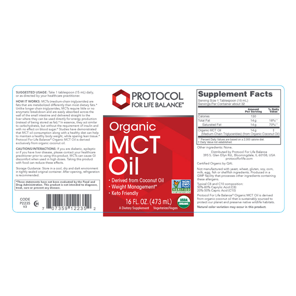 Organic MCT Oil - Protocol for Life Balance