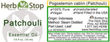 Patchouli Essential Oil Label