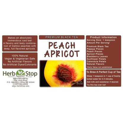 Peach Apricot Loose Leaf Black Tea Label