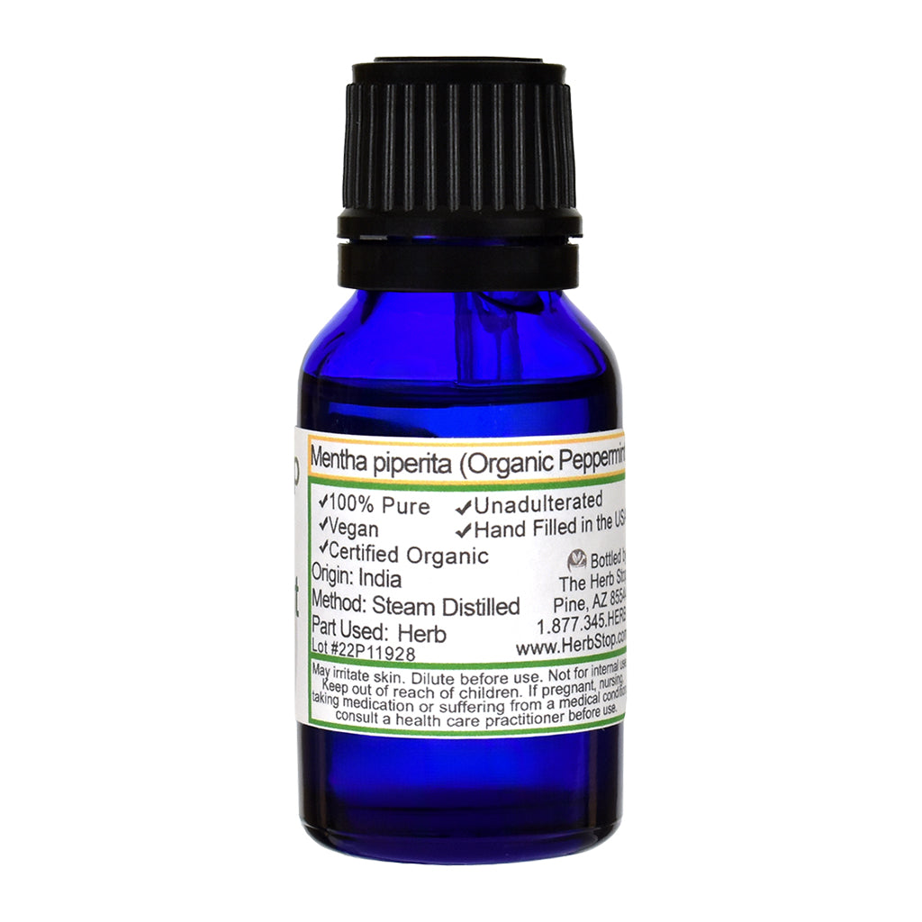 Organic Peppermint Essential Oil - Back
