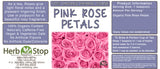 Organic Pink Rose Petals Loose Leaf Herbal Tea Label
