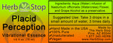 Placid Perception Vibrational Essence Label