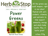Organic Power Greens Powder Label - Front