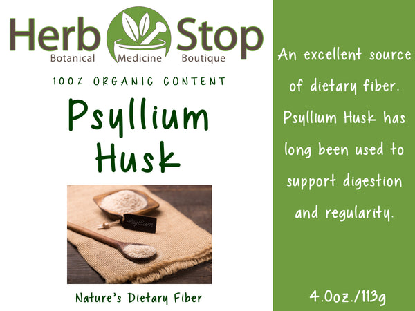 Organic Psyllium Husk Powder Label - Front
