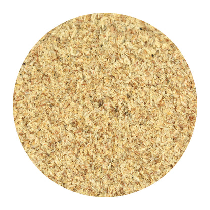 Organic bulk Psyllium Seed Husk on a white background