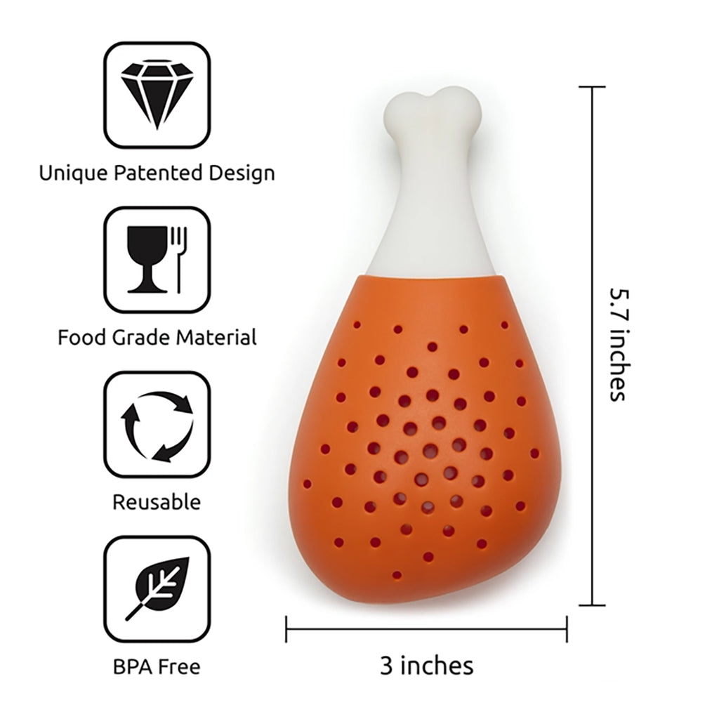 Pulke Silicone Chicken Leg Herb & Broth Infuser Dimensions