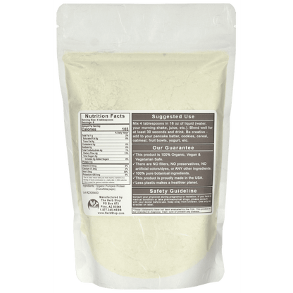 Organic Pumpkin Seed Protein Bag Back