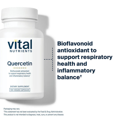 Vital Nutrients Quercetin supplement bottle on a white background