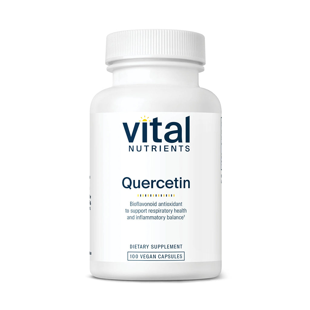 Vital Nutrients Quercetin supplement bottle on a white background