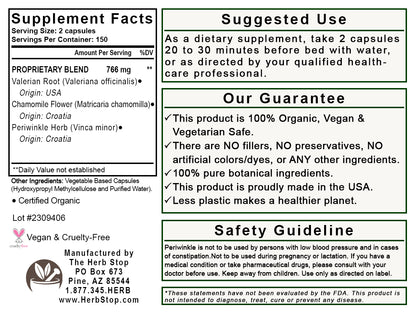 REM Capsules Label - Back