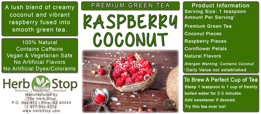Raspberry Coconut Green Tea