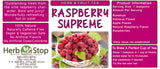 Raspberry Supreme Loose Leaf Herb & Fruit Tea Label 