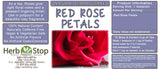 Red Rose Petals Loose Leaf Herbal Tea Label